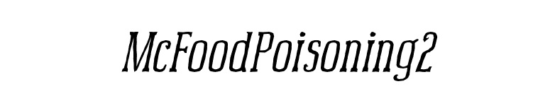 McFoodPoisoning2 font preview