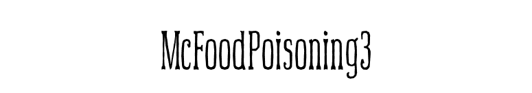 McFoodPoisoning3 font preview