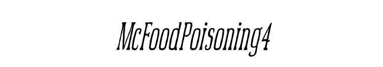 McFoodPoisoning4 font preview