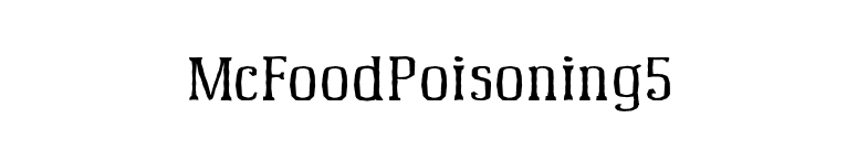McFoodPoisoning5 font preview