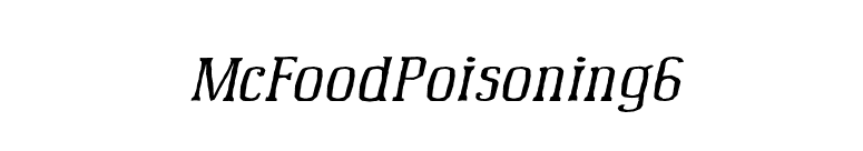 McFoodPoisoning6 font preview