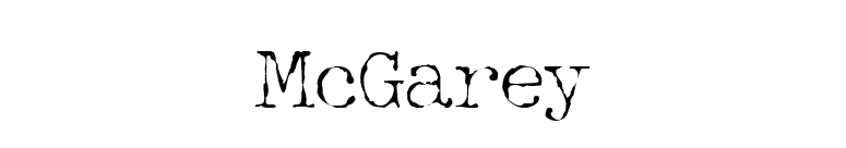 McGarey font preview