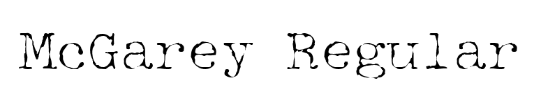 McGarey Regular font preview