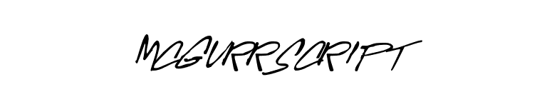McGurrScript font preview