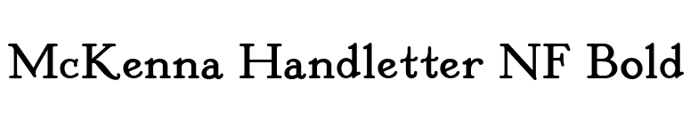 McKenna Handletter NF Bold font preview