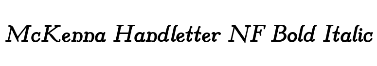 McKenna Handletter NF Bold Italic font preview