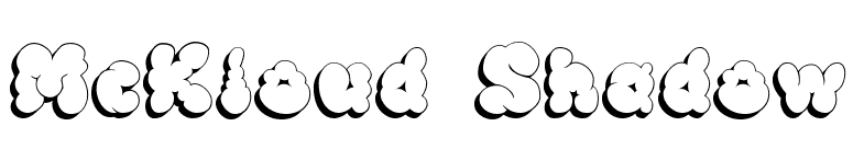 McKloud Shadow font preview