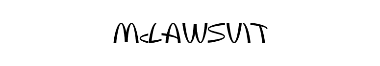 McLawsuit font preview