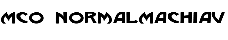 MCO NormalMachiav font preview