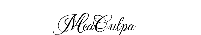 MeaCulpa  font preview