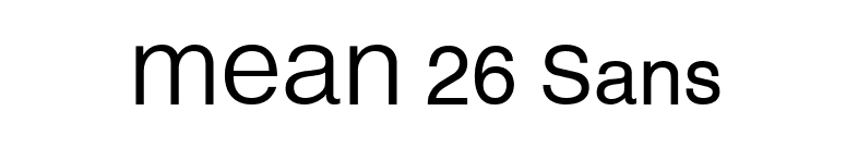 MEAN 26 Sans font preview