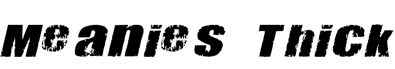 Meanies Thick font preview