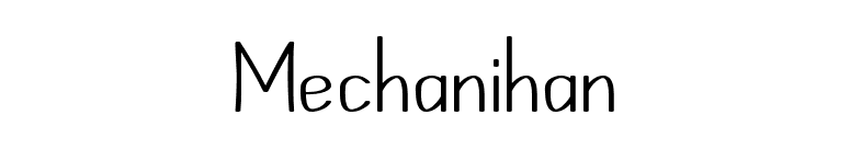 Mechanihan font preview