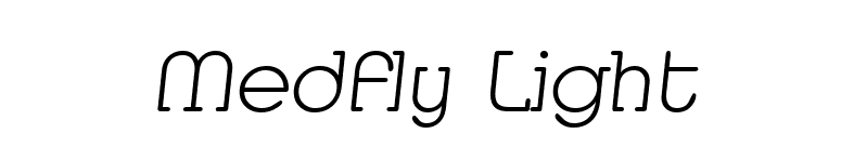 Medfly Light font preview