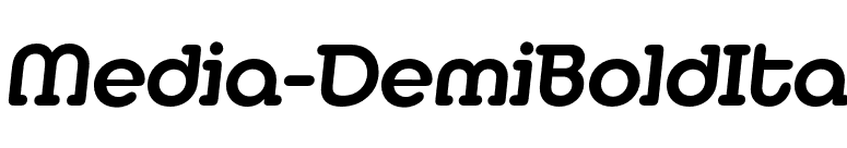 Media-DemiBoldIta font preview