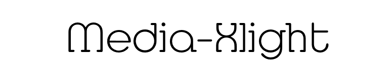 Media-Xlight font preview