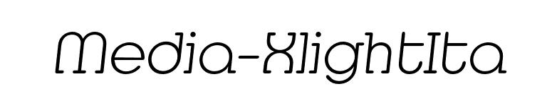 Media-XlightIta font preview