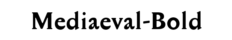 Mediaeval-Bold font preview
