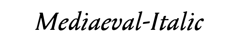 Mediaeval-Italic font preview