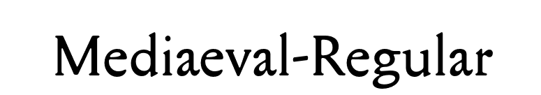 Mediaeval-Regular font preview