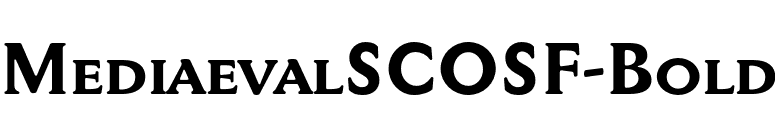 MediaevalSCOSF-Bold font preview
