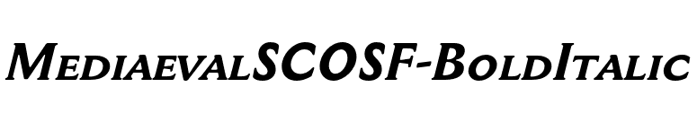 MediaevalSCOSF-BoldItalic font preview