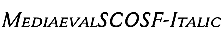 MediaevalSCOSF-Italic font preview
