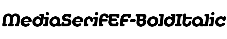 MediaSerifEF-BoldItalic font preview