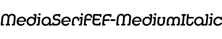 MediaSerifEF-MediumItalic font preview