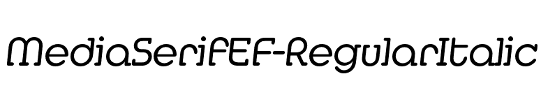 MediaSerifEF-RegularItalic font preview