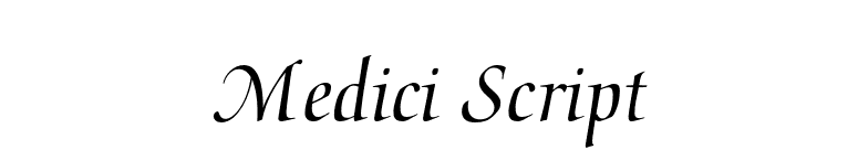 Medici Script font preview