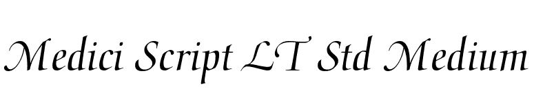 Medici Script LT Std Medium font preview