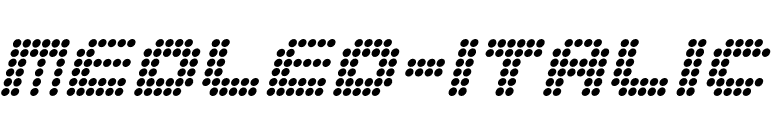 MedLed-Italic font preview
