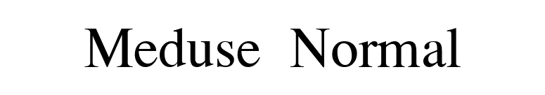 Meduse Normal font preview