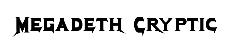 Megadeth Cryptic font preview