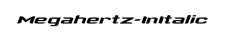 Megahertz-InItalic font preview