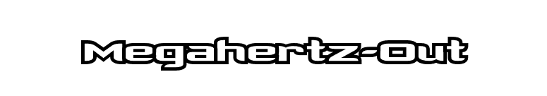 Megahertz-Out font preview