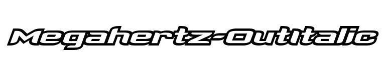 Megahertz-OutItalic font preview