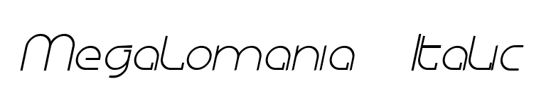 Megalomania Italic font preview