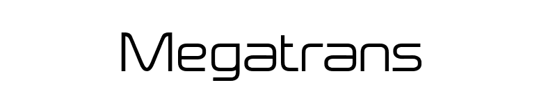Megatrans font preview