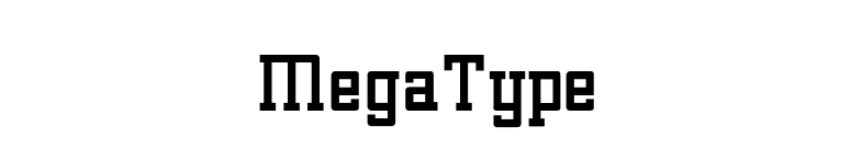 MegaType font preview