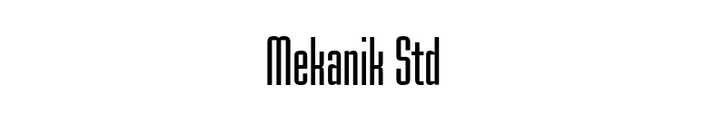 Mekanik Std font preview