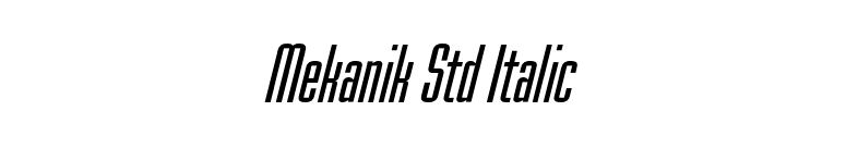 Mekanik Std Italic font preview