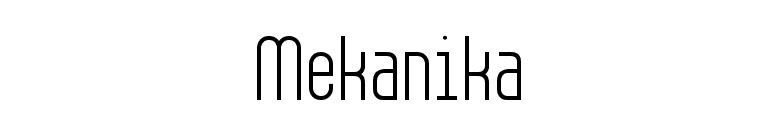 Mekanika font preview