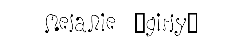 Melanie (Girly) font preview