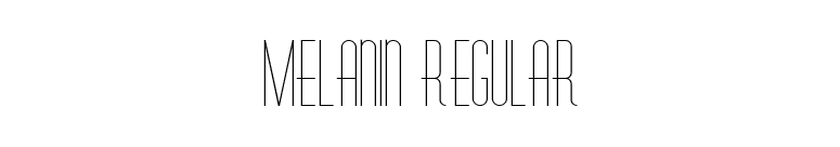 Melanin Regular font preview