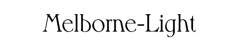 Melborne-Light font preview