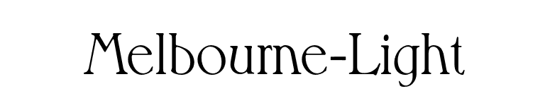 Melbourne-Light font preview