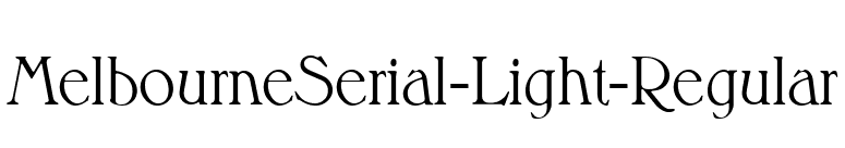 MelbourneSerial-Light-Regular font preview