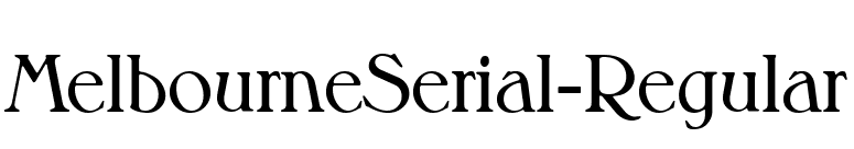 MelbourneSerial-Regular font preview